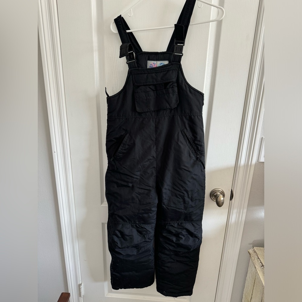 Weather Control Side Zipper Black Ski Insulated Coveralls Girls Size 12